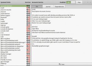 Abbildung 6: Sehr &uuml;bersichtlich pr&auml;sentiert sich die Oberfl&auml;che des Systemd Manager. 