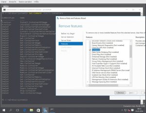Abbildung 1: Docker-Technologie als Feature in Windows Server 2016.