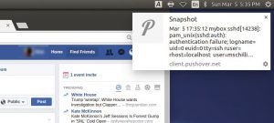 Abbildung 3: Auf dem Linux-Desktop sorgt ein auf den Pushover-Service eingenordeter Browser-Tab f&uuml;r Popups. 