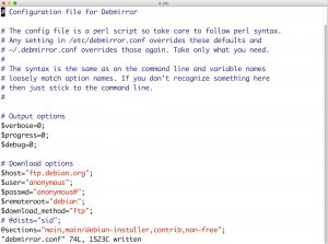 Abbildung 2: Debmirror legt einen lokalen Paketspiegel von einem offiziellen Debian- oder Ubuntu-Mirror an. So lassen sich Maschinen lokal aktuell halten, auch wenn sie keinen Zugang zum Internet haben. 