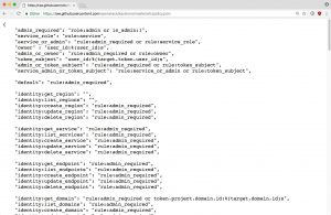 Abbildung 4: Mittels <code>policy.json</code>-Dateien &ndash; hier am Beispiel von Keystone &ndash; steuern die Open-Stack-Dienste den Zugriff auf einzelne API-Funktionen. 