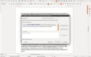 Abbildung 3: Libre Office Writer integriert neben der Rechtschreibprüfung mit Hunspell mittels Plugin auch das Grammatikwerkzeug Languagetool.