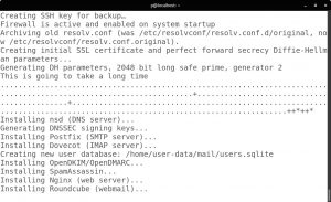 Abbildung 1: Mail in a Box holt beim Installieren das Who is Who der Mailserver-Software auf den Rechner.