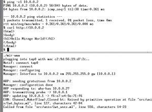 Abbildung 4: Ein einfacher Webserver als Unikernel bei Mirage OS. 