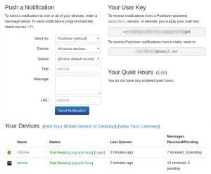 Abbildung 4: Registrierte User sehen im Dashboard ihren User-Token. 