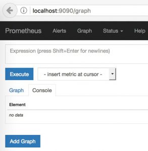 Abbildung 2: Das eigentliche Webinterface von Prometheus ist eher simpel gestrickt. 