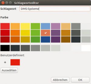 Abbildung 9: Manuell, aber farbenfroh geht die Verschlagwortung in Paperwork vonstatten.