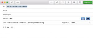 Abbildung 3: GPG Suite erweitert Mail auf Mac OS um GPG-Unterstützung, doch die Entwicklung hinkt der von Mac OS ein gutes Stück hinterher.