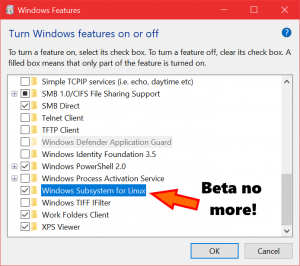 Keine Betaversion mher. Das Windows Substystem für Linux. Quelle: Microsoft