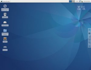 Abbildung 3: Die Feed-Daten erscheinen im Conky-Widget, hier in der Konfiguration <code>Simple Conky</code>.