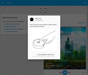 Abbildung 2: Home Assistant hat eine Philips-Hue-Basisstation entdeckt und will diese konfigurieren.