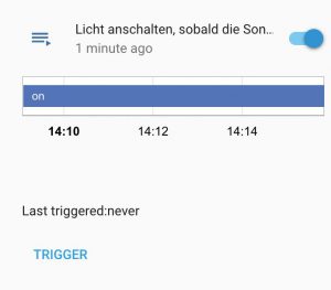 Abbildung 4: Dank der Oberfläche von Home Assistant sieht der Admin für jede Automationsregel, ob sie gerade aktiv ist.