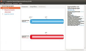 Abbildung 2: Die Oberfläche von LVM GUI – hier unter Ubuntu – wirkt optisch etwas altbacken, ist aber übersichtlich und lässt sich sofort einsetzen.