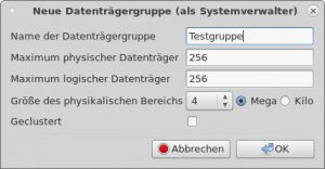 Abbildung 4: Neue Volume Groups holt der Admin über einen eigenen Dialog in das System.