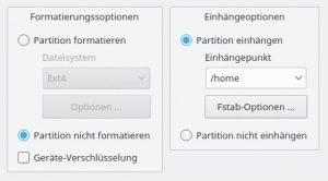 Abbildung 14: Ein Dateisystem legt der Admin in Yast ohne große Umstände an, er kann die <code>/etc/fstab</code> auch manuell verändern.