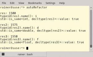 Abbildung 2: Beim Refaktorieren mit <code>auto</code> ermittelt der Compiler stets den richtigen Typ. 