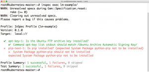 Abbildung 3: Führt der Admin auf einem System ein <code>exec</code> auf ein Inspec-Profil aus, werden dort alle Tests einmal durchgeführt.