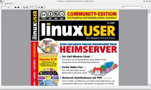 Abbildung 9: R-Studio visualisiert auch PDF-Dateien. Das Bild zeigt die Vorschau einer bereits sehr betagten Community-Edition des "Linux-User" aus dem Jahre 2009 an. 