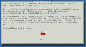 Abbildung 3: Im Zuge der Umstellung wandert auch der schlanke Login-Manager Slim auf die Platte. Anwender sollten ihm den Vorrang vor GDM oder KDM geben.