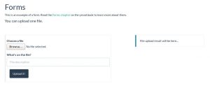 Abbildung 4: Im Formularteil der leicht veränderten Webseite zeigt eine Variable nun die Zahl der maximal hochladbaren Dateien an.