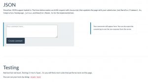 Abbildung 5: Im letzten Teil der Startseite hinterlassen Anwender entweder einen Kommentar oder informieren sich über das Testen von Software unter Yesod.