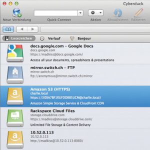 Abbildung 5: Cyberduck erm&ouml;glicht den Zugriff auf S3- oder Swift-Laufwerke ab Werk und spielt mit Swift und dem Ceph Object Gateway gut zusammen. 