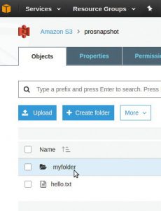 Abbildung 2: Im Browser erscheinen Unter-verzeichnisse, die S3 sp&auml;ter einfach in den Schl&uuml;ssel zu einem Storage-Objekt einarbeitet. 