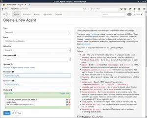Abbildung 6: Hier entsteht ein Agent, der den RSS-Feed von Linux-Magazin Online anzapft.