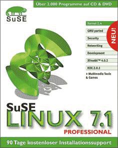 Abbildung 1: Ab Ende Januar 2001 gab es die erste Suse-Box zu kaufen, in der statt Disketten DVDs steckten.