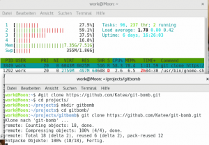 Auf einem Test mit Debian 9 fror der Rechner einfach irgendwann ein und musste neu gestartet werden.
