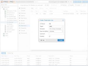 Abbildung 5: Zu Proxmox 5.0 geh&ouml;rt auch ein neuer Replication Stack, der auf ZFS basiert, allerdings nur asynchron arbeitet. 