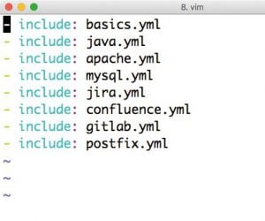 Abbildung 1: Die Datei <code>playbook.yml</code> ruft alle anderen Playbooks auf und dient als Wrapper f&uuml;r das gesamte Setup. 