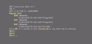 Abbildung 2: Die UEFI-Shell ist gestartet.