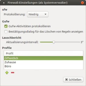 Abbildung 8: In wenigen Schritten lassen sich in GUFW neue Profile definieren.