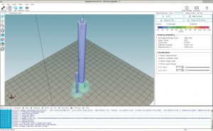 Abbildung 3: Für die Stangen hat der Autor in der Slicer-Software einen Rand (Brim) eingestellt. Den schneidet er später ab.