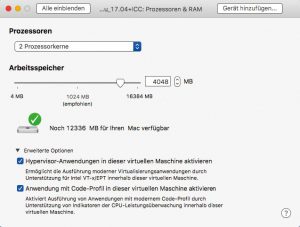 Abbildung 3: So war jede virtuelle Maschine f&uuml;r die Leistungstests konfiguriert. 