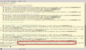 Abbildung 2: Der Compiler entdeckt dank des Thread Sanitizer ein Data Race.