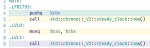 Abbildung 10: Assembler-Instruktionen der optimierten Variante.