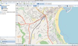Abbildung 10: Ersetzt sogar die Stra&szlig;enkarte: Makagiga mit Openstreetmap-Plugin. 
