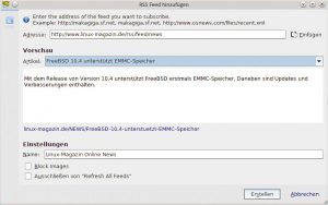 Abbildung 8: Makagigas Funktionalit&auml;t geht &uuml;ber die simpler To-do-Listen hinaus. Unter anderem integriert die Software RSS-Feeds. 