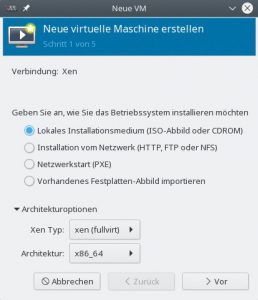 Abbildung 5: Libvirt abstrahiert die Eigenschaften von KVM und Xen weg und bietet eine einheitliche Oberfl&auml;che. 