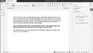 Abbildung 6: Bei Onlyoffice lässt die Schriftenverwaltung insbesondere beim kollaborativen Arbeiten auf unterschiedlichen Plattformen zu wünschen übrig.