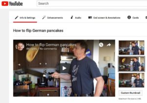 Abbildung 1: Der Autor als Pfannkuchen werfender Küchenchef auf Youtube.