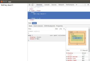 Abbildung 2: Links gr&uuml;&szlig;t die Webapp, die Debugging-Tools lassen sich in der finalen Version ausschalten. 