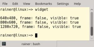 Abbildung 3: Gleich drei verschiedene Widgets erzeugt der Code aus <a href="#artRef-l3">Listing 3</a>. 