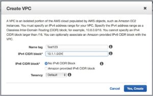 Abbildung 2: Zwei anzulegende VPCs bilden die Grundlage auf der AWS-Seite.