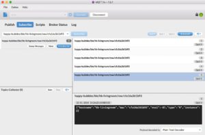 Abbildung 3: MQTT.fx zeigt die Nachrichten an, die der MQTT-Broker von den Sensoren erhält.