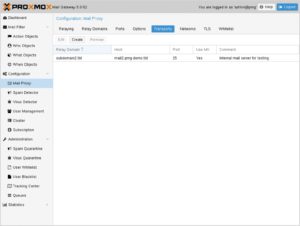 Abbildung 3: Die Mailkonfiguration erledigt der Admin per GUI, etwa das Eintragen der Domains des Setups.