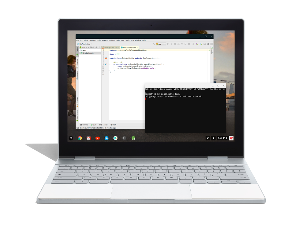 Google hat auf seiner Entwicklerkonferenz I/O angekündigt, dass die hauseigenen auf Android basierenden  Chromebooks künftig mit Linux betrieben werden können. Linux läuft dabei in einer virtuellen Maschine