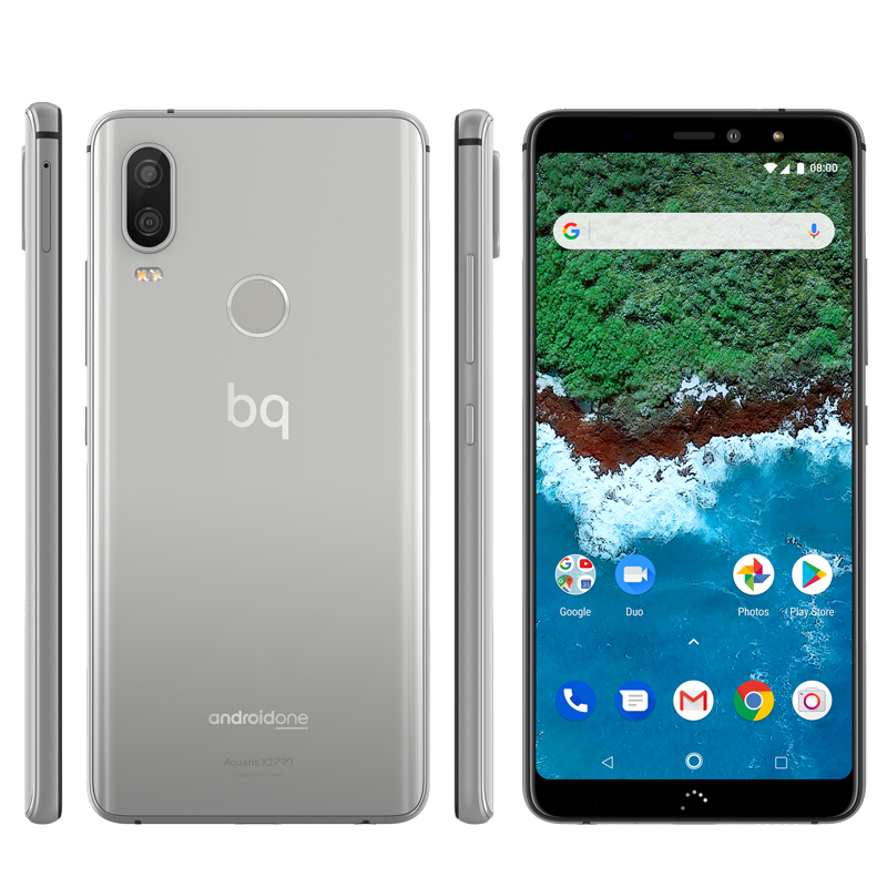 Das Aquaris X2 Pro kommt neben schwarz und weiß auch im silbernem Geäuse.
